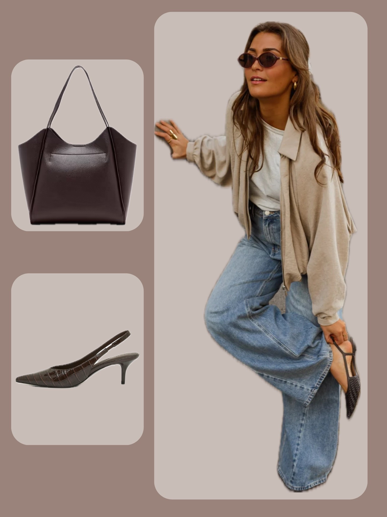 | fall outfit idea | sling back kitten heels | business casual outfit | suede bomber jacket | wide leg jeans |

#LTKootd #LTKWorkwear #LTKgrwm