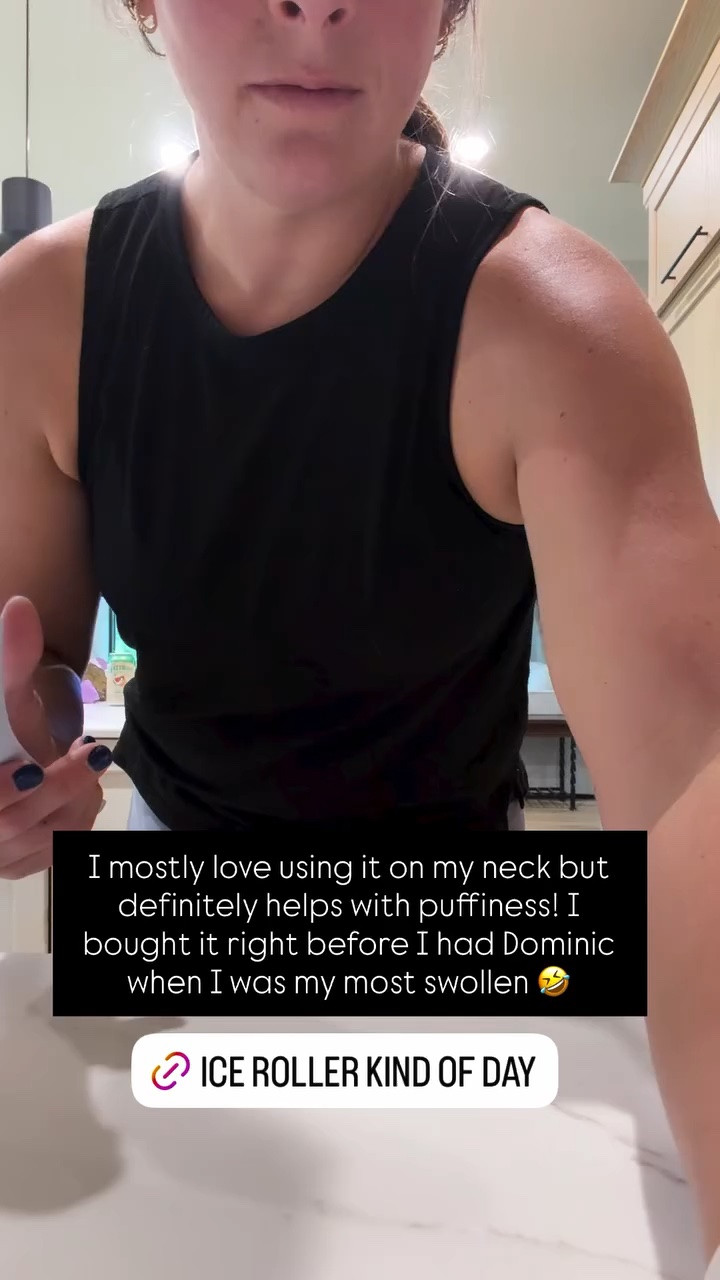 I mostly love using it on my neck but definitely helps with puffiness! I bought it right before I had Dominic when I was my most swollen 🤣