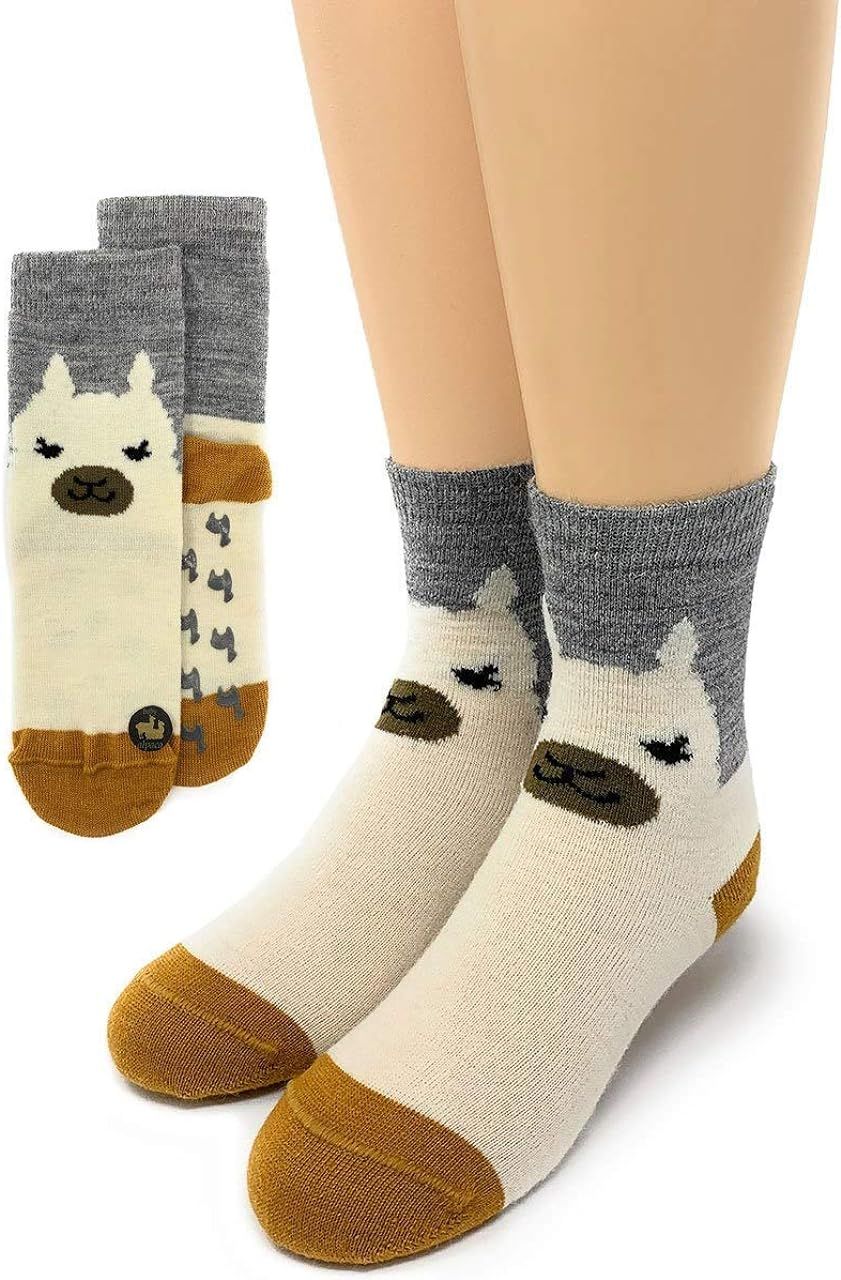 Warrior Alpaca Socks - Baby Alpaca Wool Happy Family Alpaca Face Socks for Adults, Teens & Kids | Amazon (US)