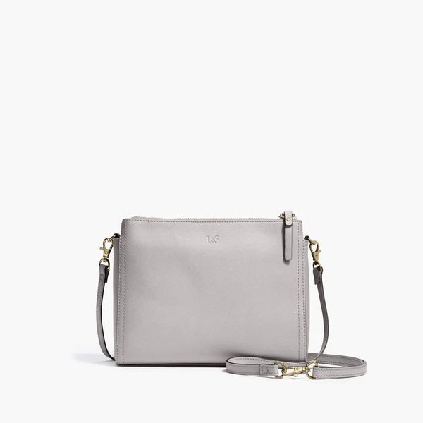 The Pearl - Saffiano Leather - Light Grey / Gold / Grey | Lo & Sons