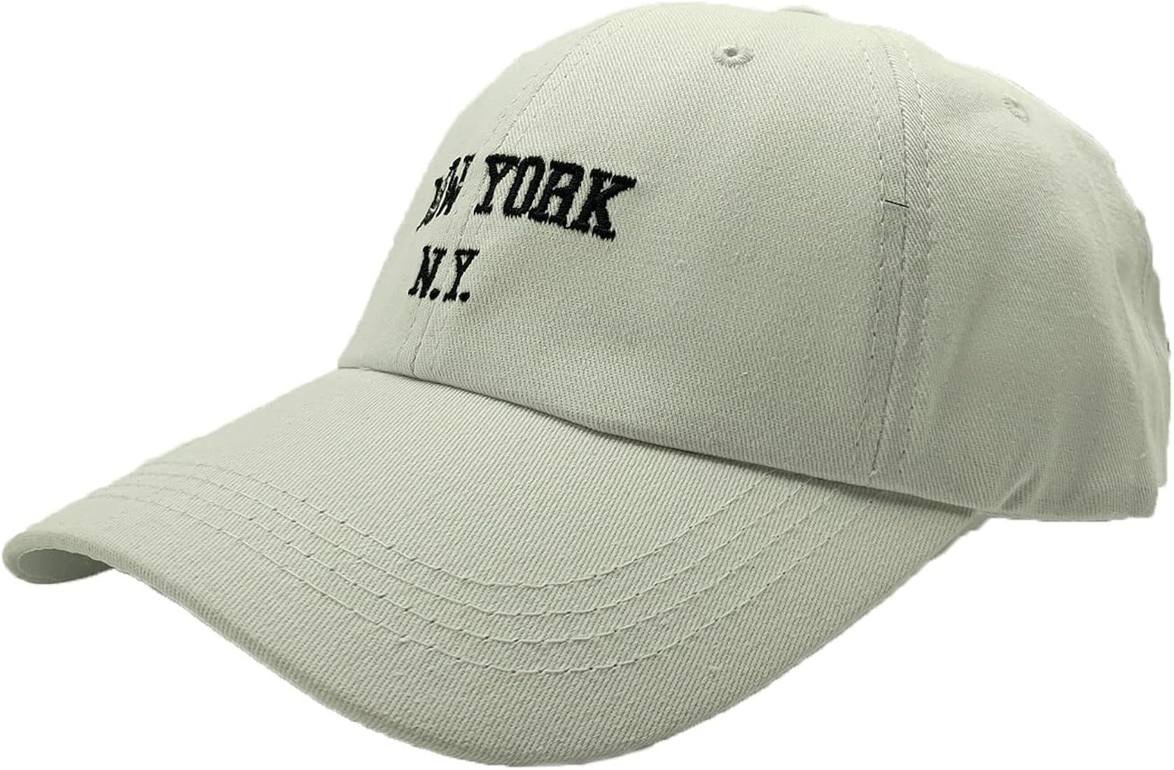 New York Cotton Baseball Cap Unisex Adjustable Washed Distressed Snapback Hat Vintage Classic Dad Ha | Amazon (US)