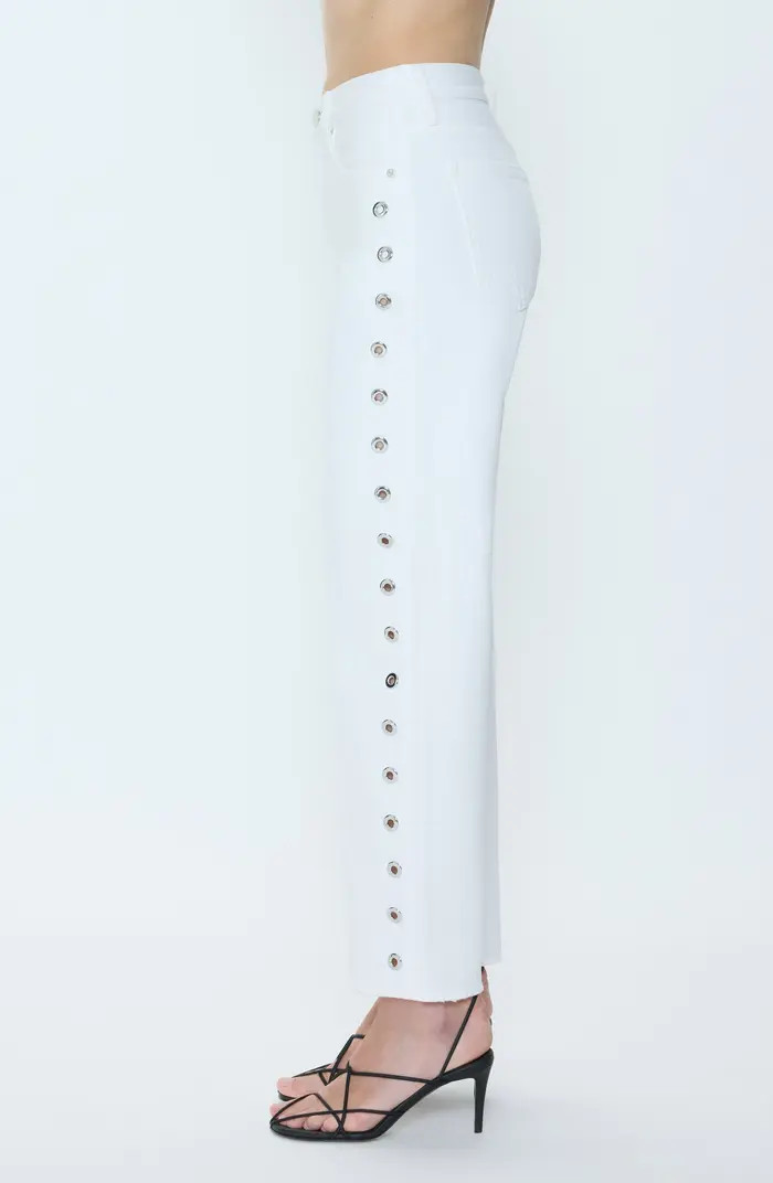 Lexi Mid Rise Bowed Straight Leg Jeans | Nordstrom