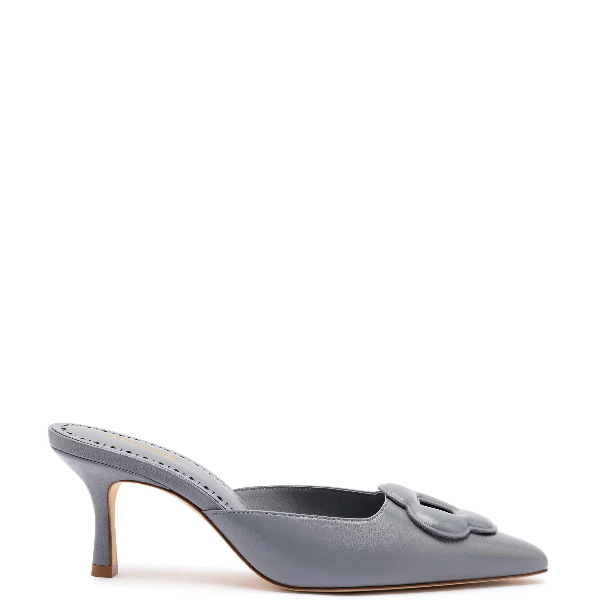 Flora Pump In Titanium Leather | Larroude