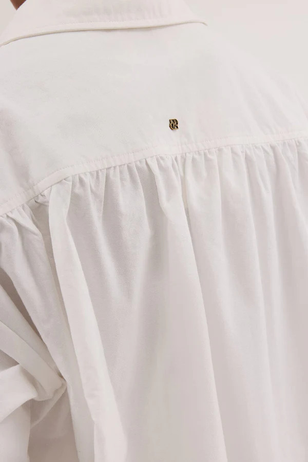 RHEA 2.0 WHITE OVERSIZED COTTON SHIRT | DISSH