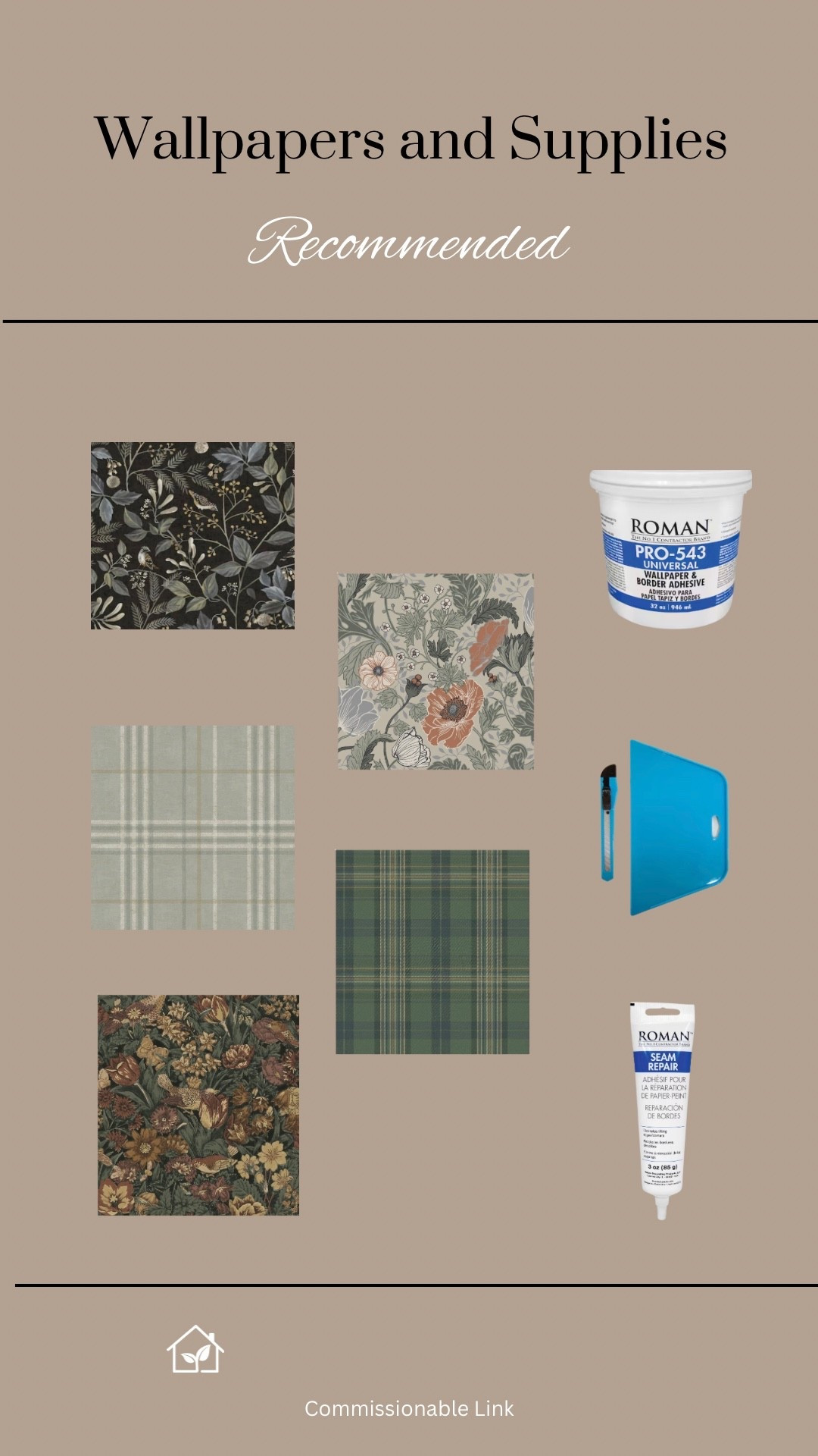 Wallpapers I have in my home. Some peel and stick, some traditional 🤎 

The best paste and application tools linked too! #LTKFindsUnder50 #LTKFindsUnder100

#LTKHome