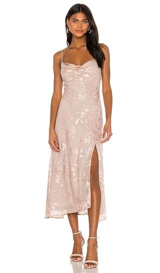 ASTR the Label Gaia Dress in Blush Floral Jacquard from Revolve.com | Revolve Clothing (Global)