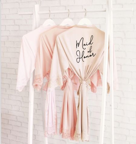 Bridesmaid Robes from ModParty

Bridesmaid Lace Robes | Lace Bridal Robes | Bridal Party Robes | Satin Robes | Grey & Pink Robes | white robe | Lace Robe |  Pretty Robes | Bridesmaid robe | bridal party gift 
ModParty

#LTKstyletip #LTKSpringSale #LTKwedding