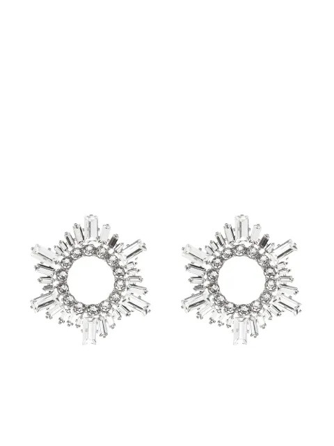 Amina Muaddi Begum Crystal Earrings - Farfetch | Farfetch Global