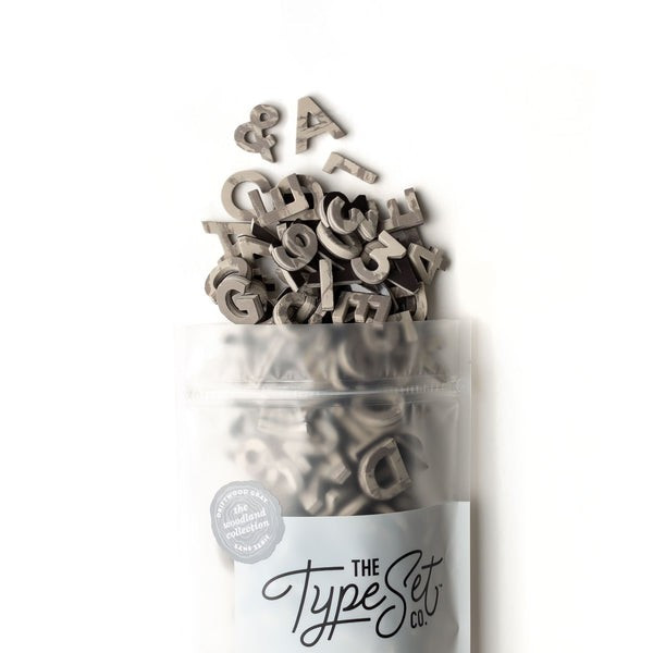 Soft Magnetic Letters 1" Sans Serif Woodland | The Type Set Co.