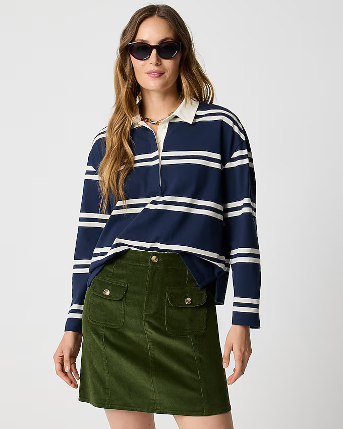 Corduroy patch-pocket mini skirt | J.Crew Factory
