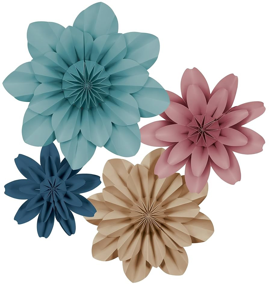 Teacher Created Resources Calming Colors Paper Flowers Premade Decorations for Party Photo Backdrops, Classrooms Walls, Showers and Birthday Celebrations (TCR8349) | Amazon (US)