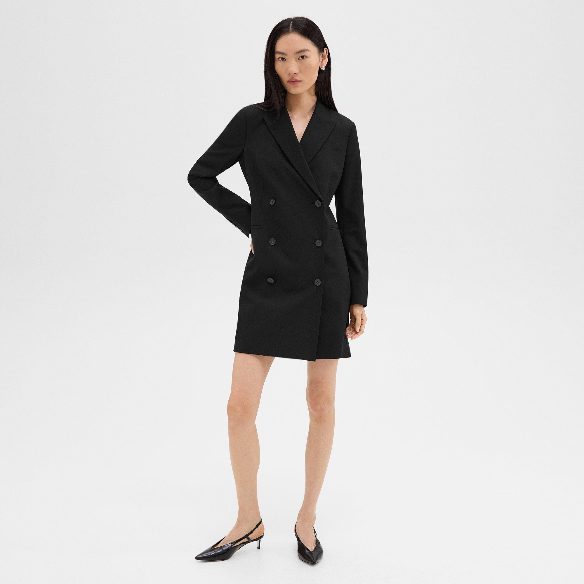 Blazer Dress in Stretch Wool | Theory