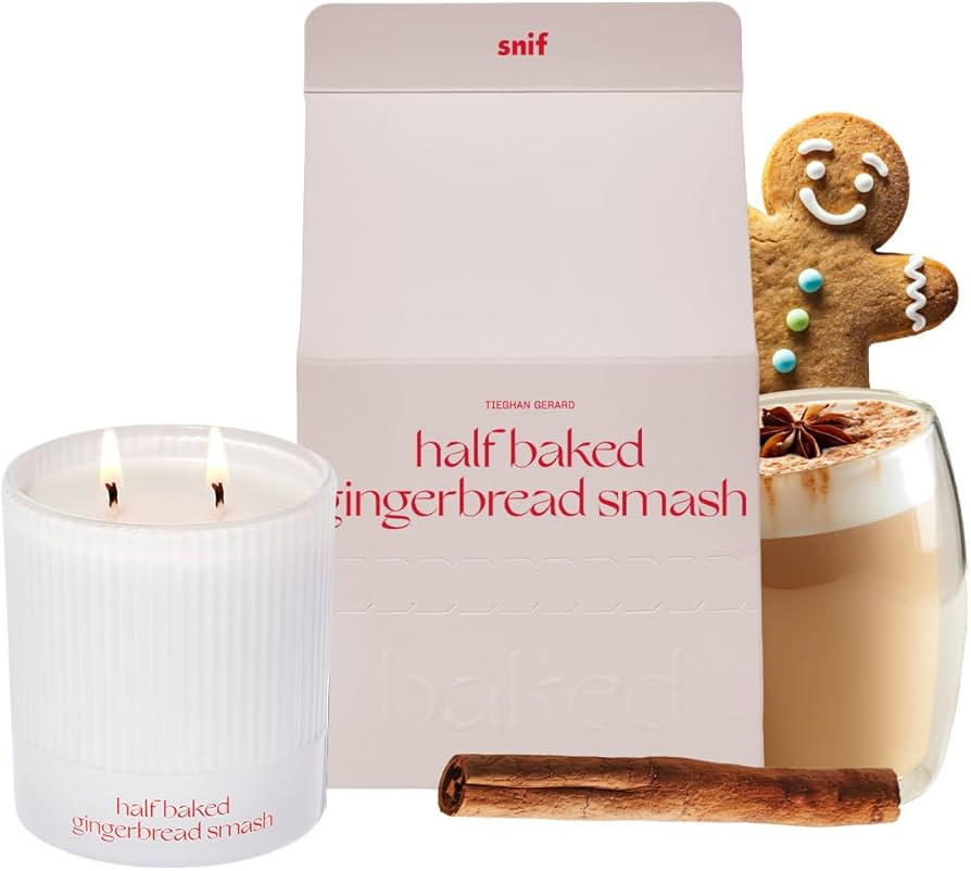Half Baked Harvest Gingerbread Smash Holiday Scented Candle by Snif, Gourmand, Spicy, Vanilla Sce... | Amazon (US)