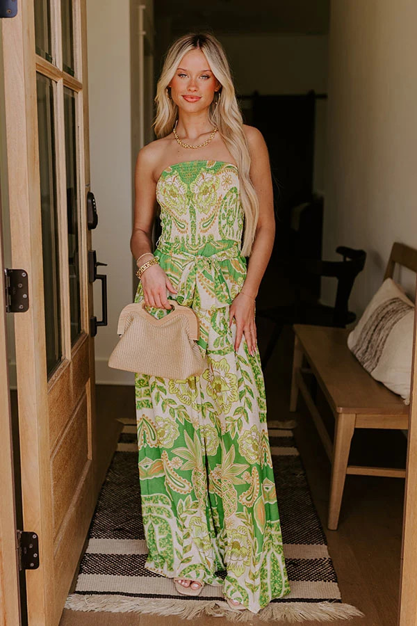 Vacay Vibes Wide Leg Smocked Jumpsuit | Impressions Online Boutique