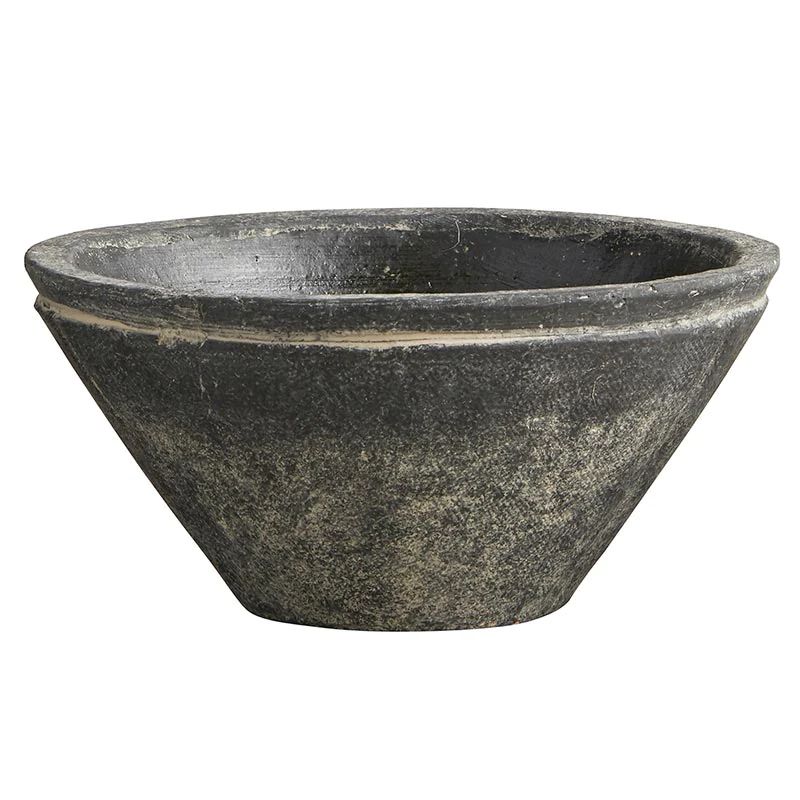 Weathered Black Cement Bowl Planter | APIARY by The Busy Bee