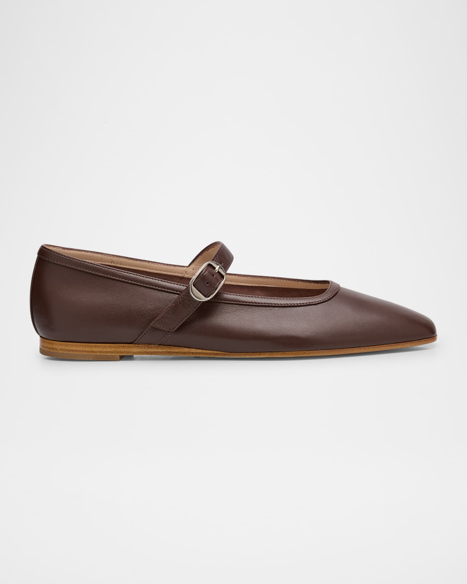 Leather Mary Jane Ballerina Flats | Neiman Marcus