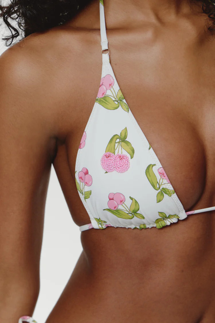 Grace Beaded Triangle Bikini Top | Frankies Bikinis
