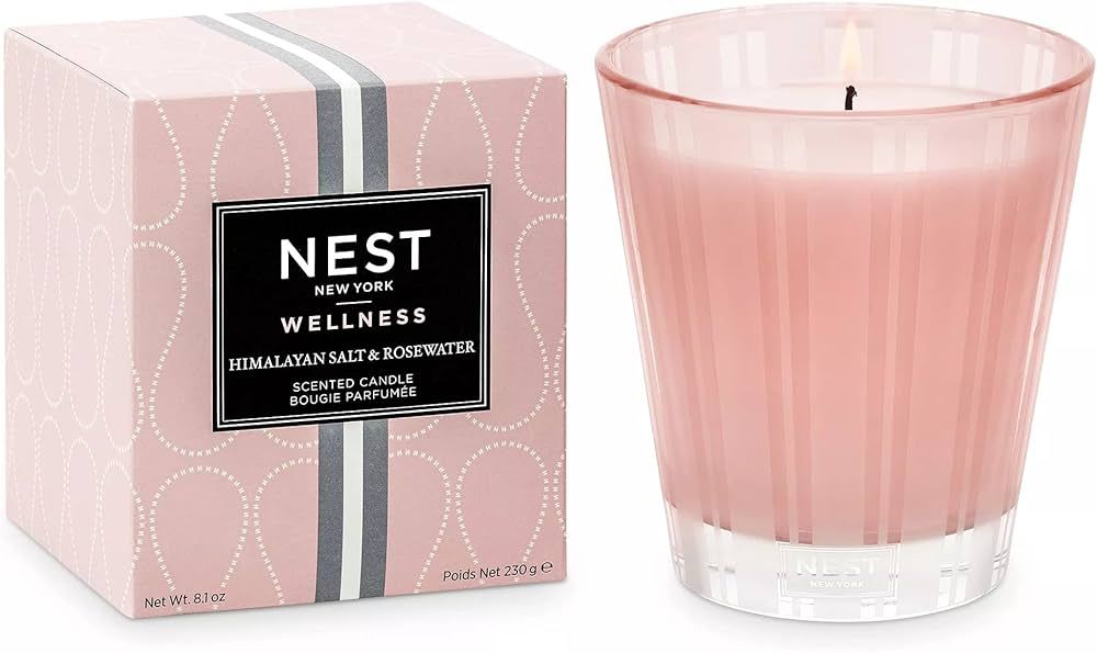 NEST Fragrances Women's Himalayan Salt & Rosewater Classic Candle, Himalayan Salt & Rosewater, Pi... | Amazon (US)