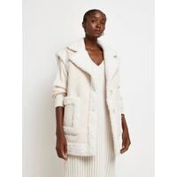 River Island Sleeveless Faux Shearling Gilet - Beige | Very (UK)