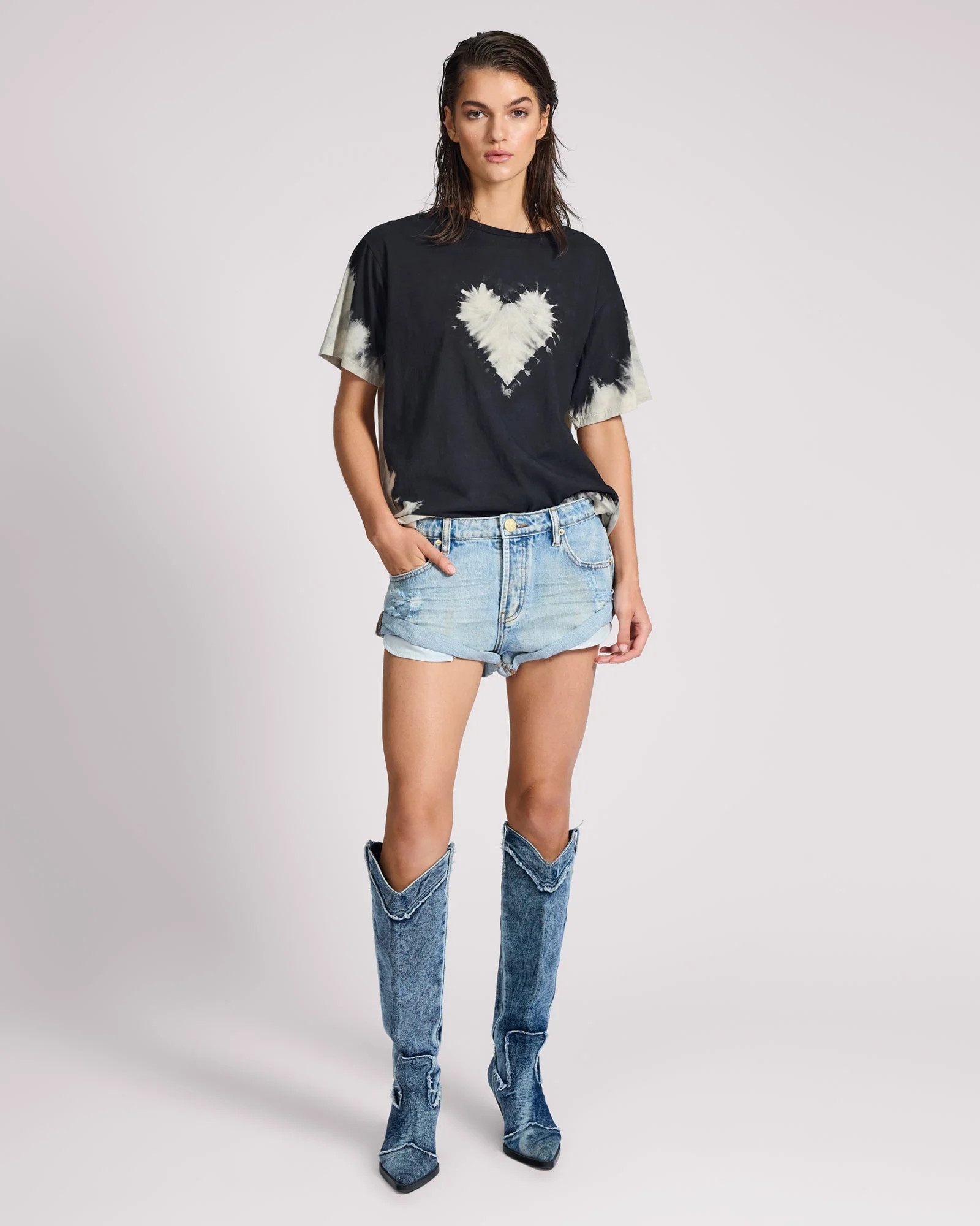 Bandits Low Waist Denim Shorts - Kansas Blue | One Teaspoon | OneTeaspoon