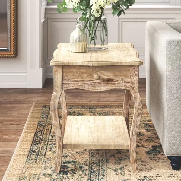 Francoise Solid Wood End Table With Storage | Wayfair Professional