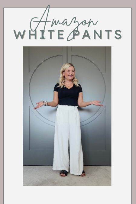 These white pants are comfortable and not see through!

#LTKstyletip #LTKfindsunder50 #LTKSeasonal