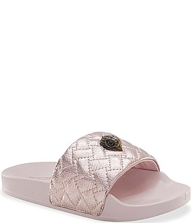 Kurt Geiger London Girl's Meena Quilted Leather Logo Ornament Pool Slide Sandals Toddler - 11 Toddler | Dillard's