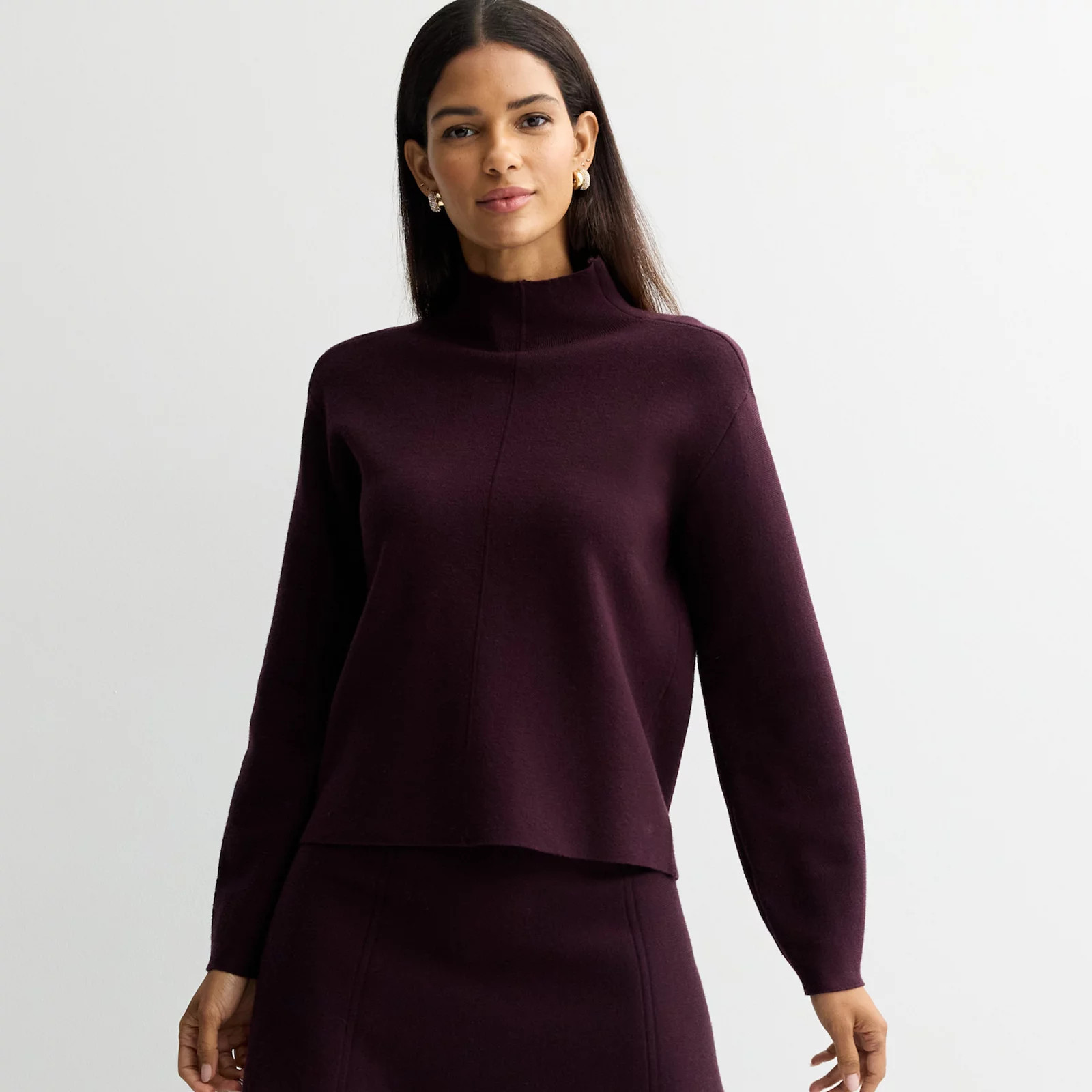 Women's Nine West Mock Neck Pullover Sweater | Kohl's