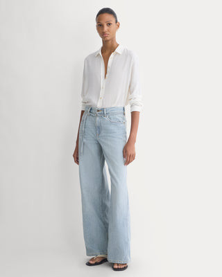 Everlane Lightweight Loose Wide-Leg Jean | Regular In Light Indigo, Size 29, Cotton | Everlane