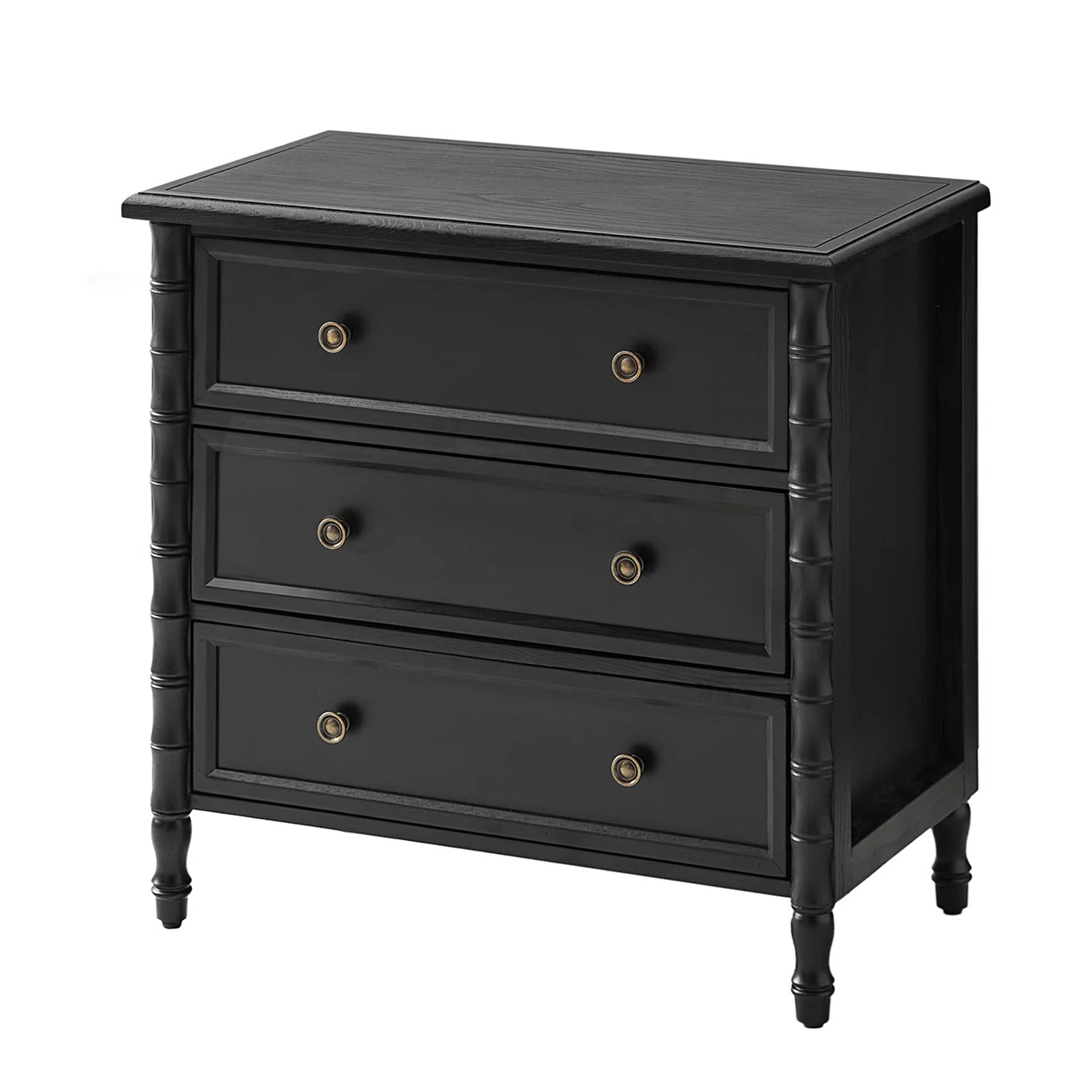 Lucious 3-Drawer Transitional 28''W Curved End Table with Charging Station and Easy Assembly | Wayfair North America