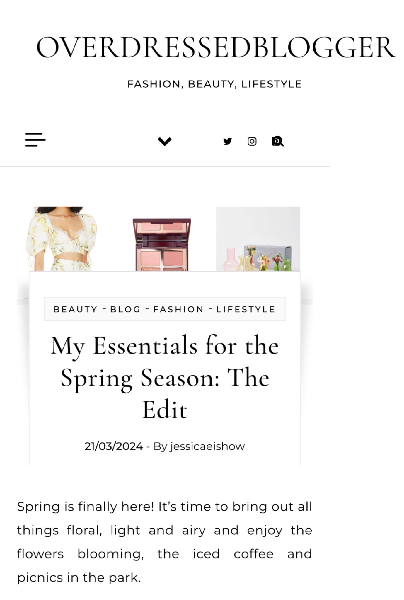 NEW BLOG POST

my essentials for the spring season: the edit 💌🤍🫶🏻🌸🌷

i’m so excited for spring and i’ve put together an edit of things that you need for your spring wardrobe, beauty and home decor 

happy reading and shopping 🤍

#LTKeurope #LTKSeasonal #LTKfindsunder100