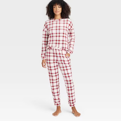 Women's Minky Fleece Pullover Top and Joggers Pajama Set - Auden™ | Target