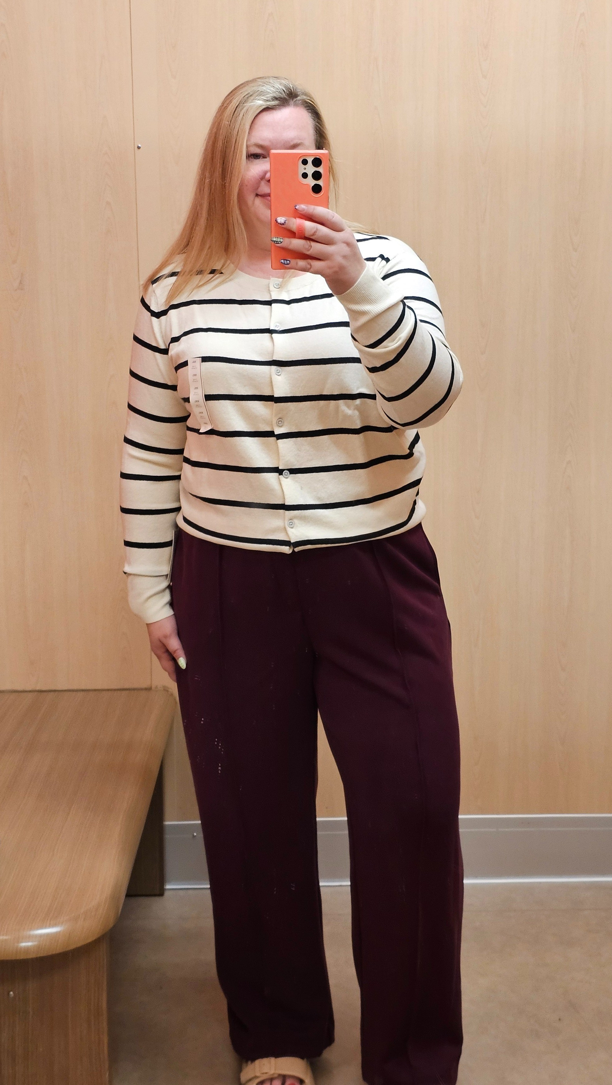 Cardigan is so soft and cozy. Not itchy. Wearing an XXL Pants softstresm material size xxl. 

#LTKOver40 #LTKMidsize #LTKFindsUnder50