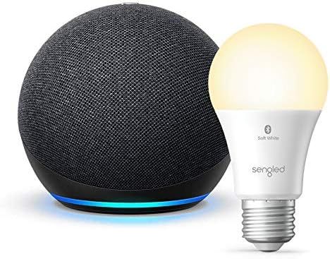 All-new Echo Dot (4th Gen) - Charcoal - bundle with Sengled Bluetooth bulb | Amazon (US)