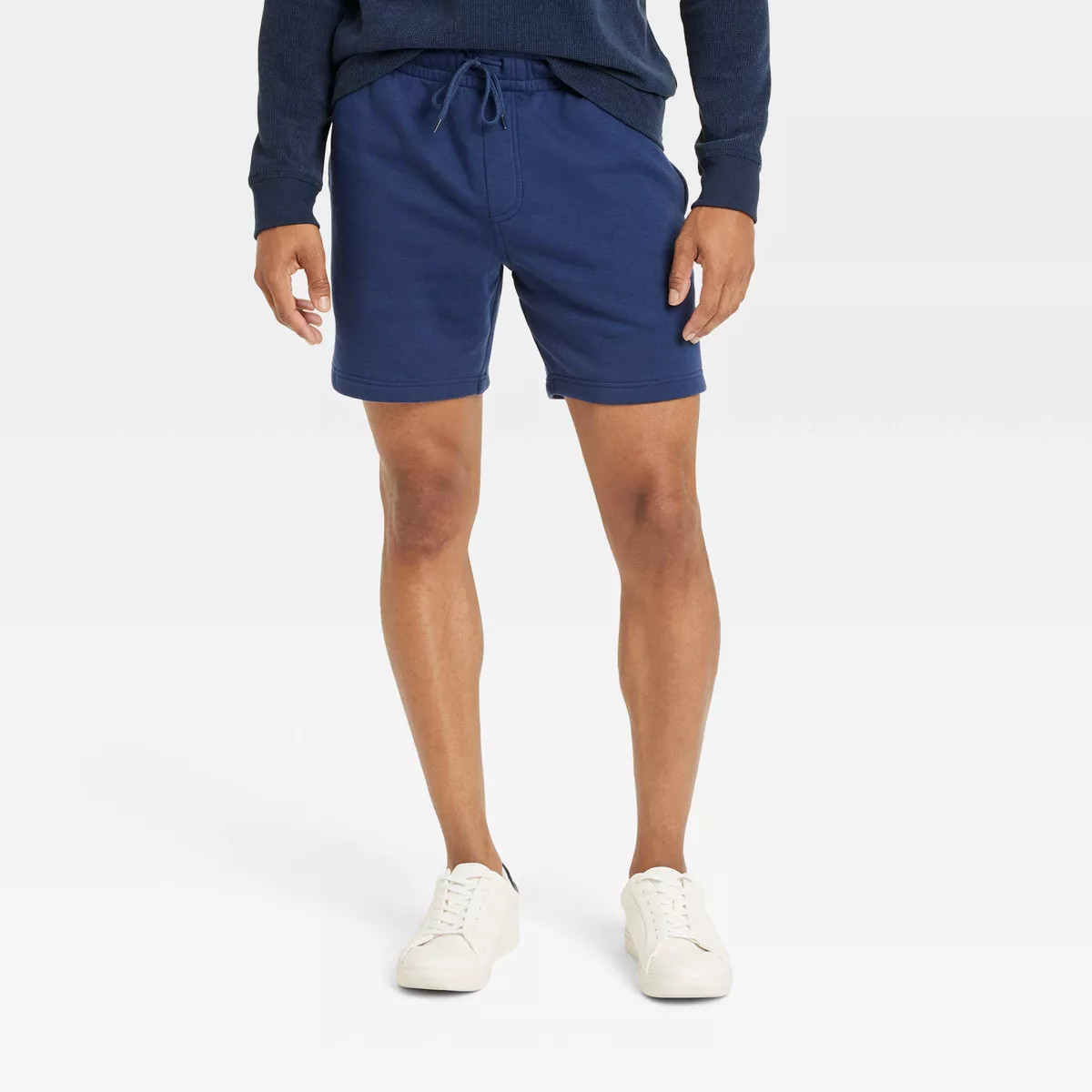 Men's Every Wear 7" Ultra Soft Fleece Pull-On Shorts - Goodfellow & Co™ Blue M: Midweight, Draw... | Target