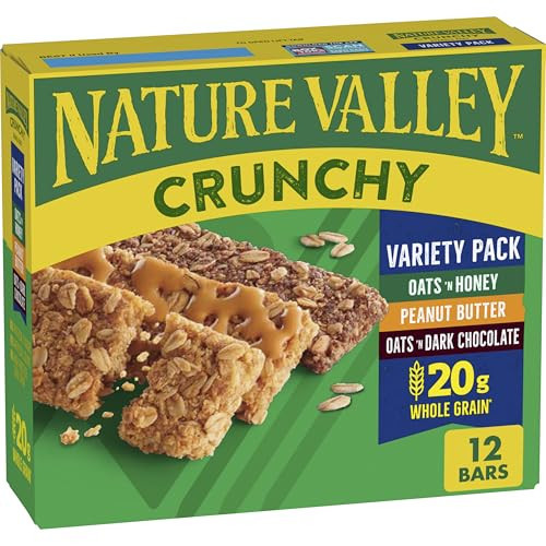Nature Valley Crunchy Granola Bars, Variety Pack, 12 Ct, 8.94 oz (6 Pouches) | Amazon (US)