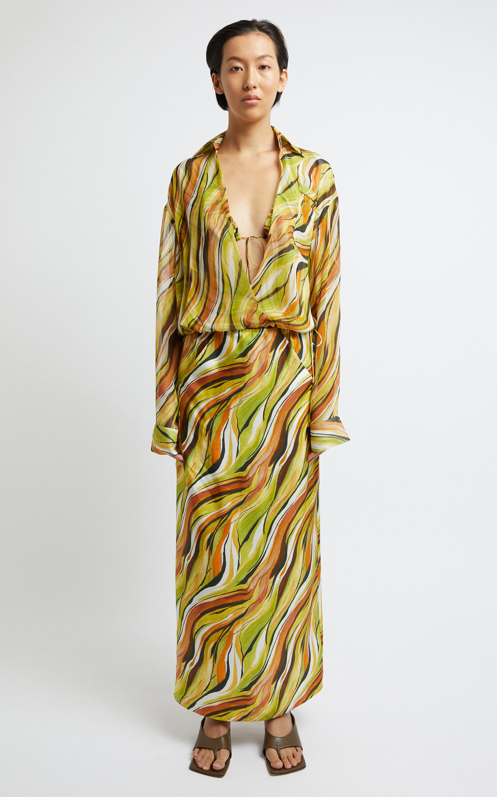 Folia Silk Maxi Column Skirt | Moda Operandi (Global)