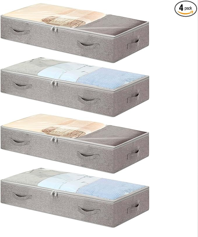 GGGI Solution - Under Bed Storage Containers with See-Through PVC Window, Premium Storage Bags fo... | Amazon (US)