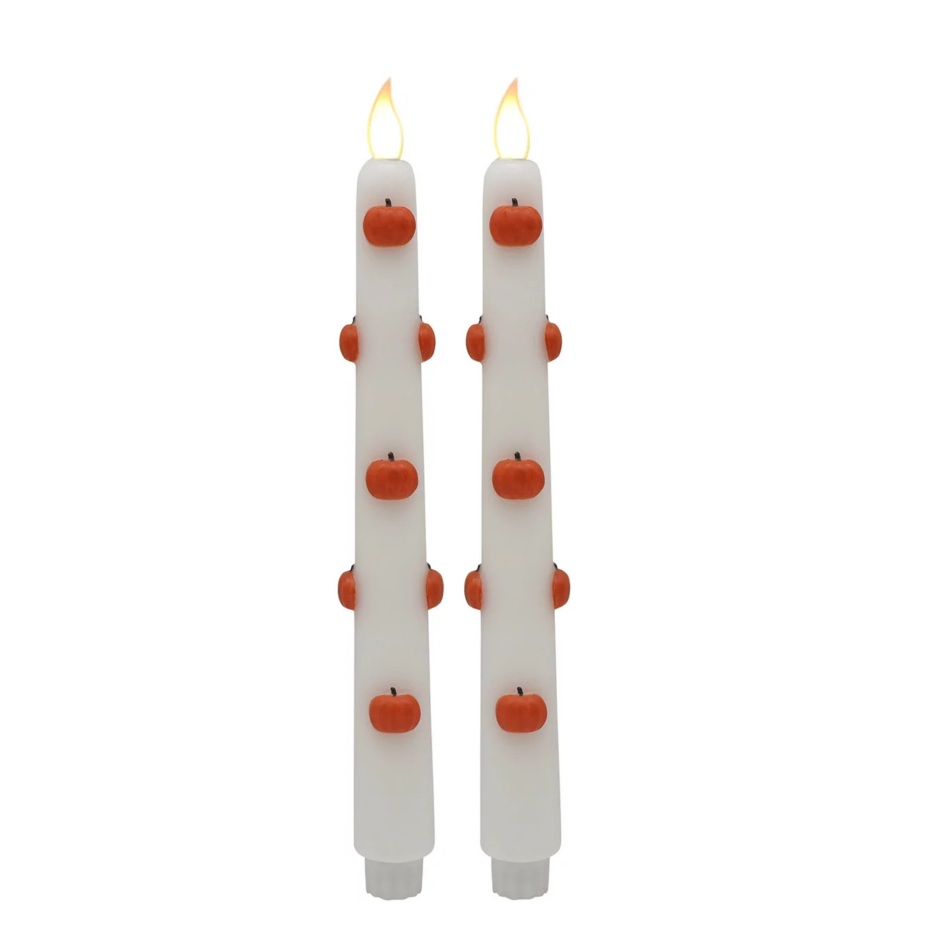 Celebrate Together\u2122 Fall Set of 2 Pumpkin LED Taper Candles | Kohl's