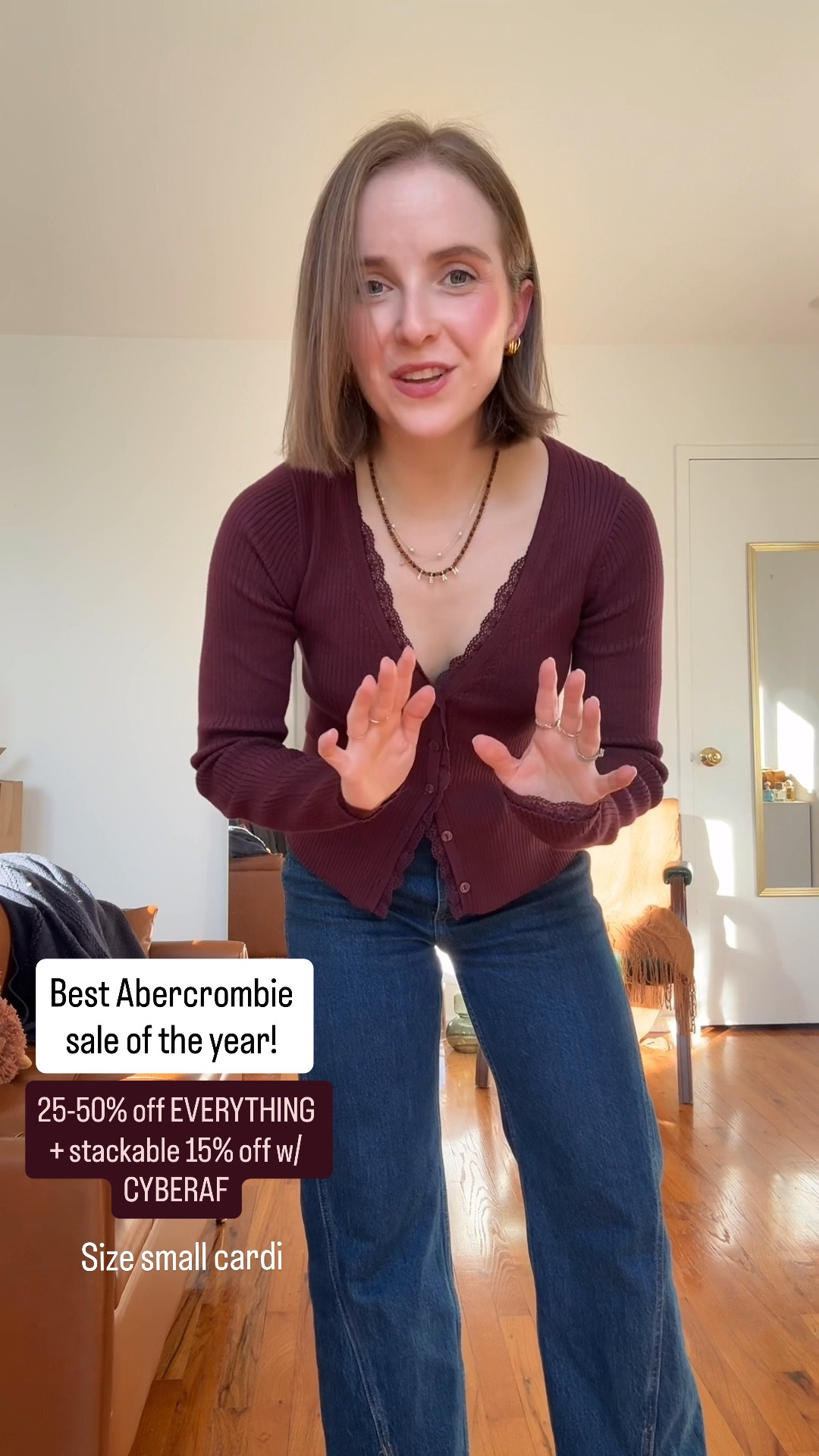 Best Abercrombie sale of the year!
25-50% off everything + EXTRA 15% a/ CYBERAF
25 short jeans 
Small ribbed cardigan 


#LTKCyberWeek #LTKPetite #LTKSaleAlert