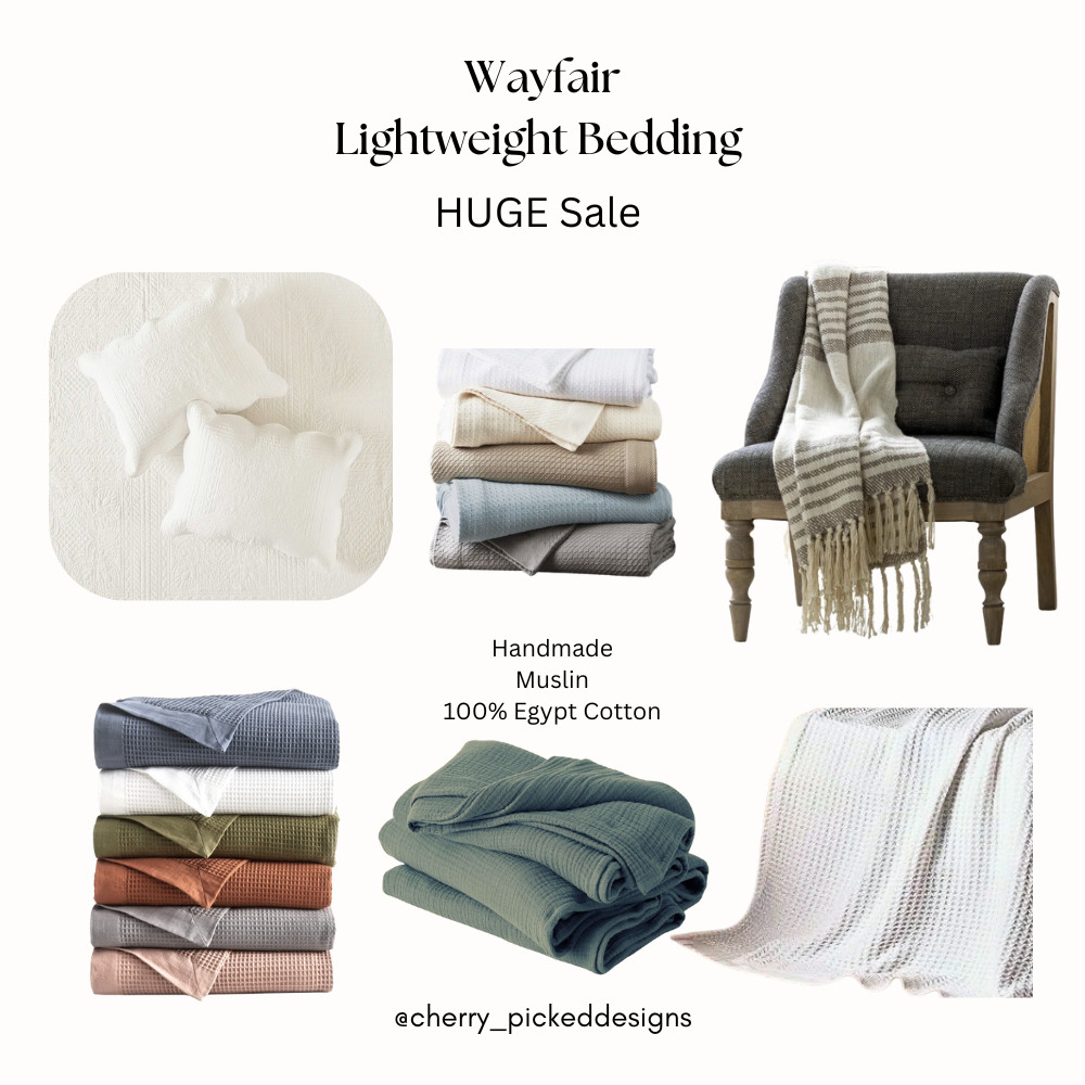 🌸 Spring is just around the corner, and @Wayfair is having a fantastic sale on lightweight bedding! 🛏️ Get ready to refresh your space with beautiful options like airy muslin blankets, luxurious Egyptian cotton blankets, scalloped quilts, and so much more. Perfect for those warmer nights ahead! Don’t miss out on the chance to upgrade your bedding game this season. 🌼✨ 


#WayfairSale #LightweightBedding #SpringRefresh 

 

 #LTKHome #LTKSaleAlert #LTKFindsUnder100