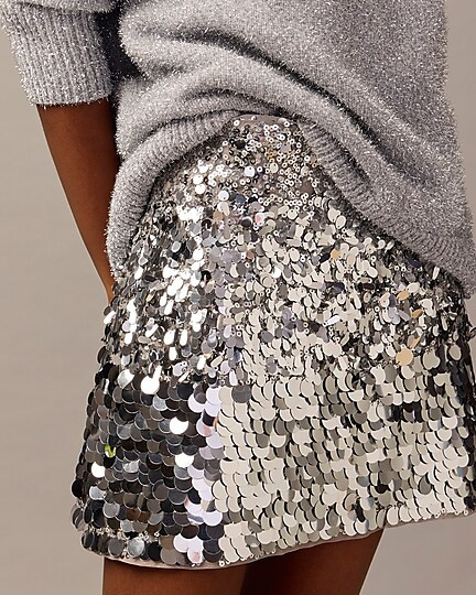 Collection mixed-sequin mini skirt | J. Crew US