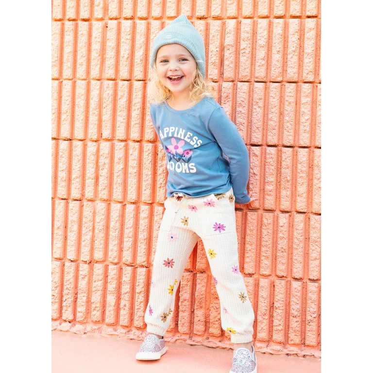 Garanimals Toddler Girls Thermal Joggers, Sizes 12 Months - 5T | Walmart (US)