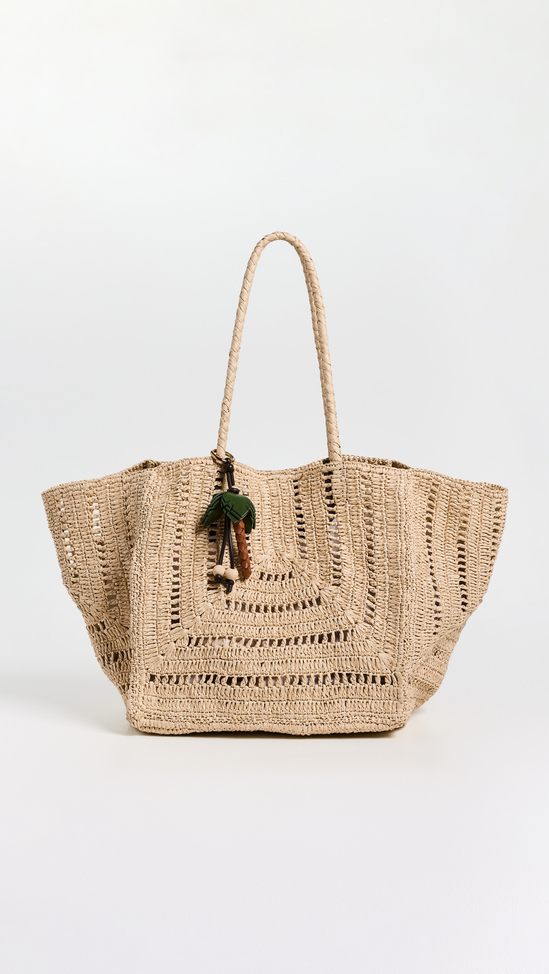 Madewell Madewell x Shopbop Large Eyelet Raffia Tote w/ Bag Charm Natural One Size | Shopbop