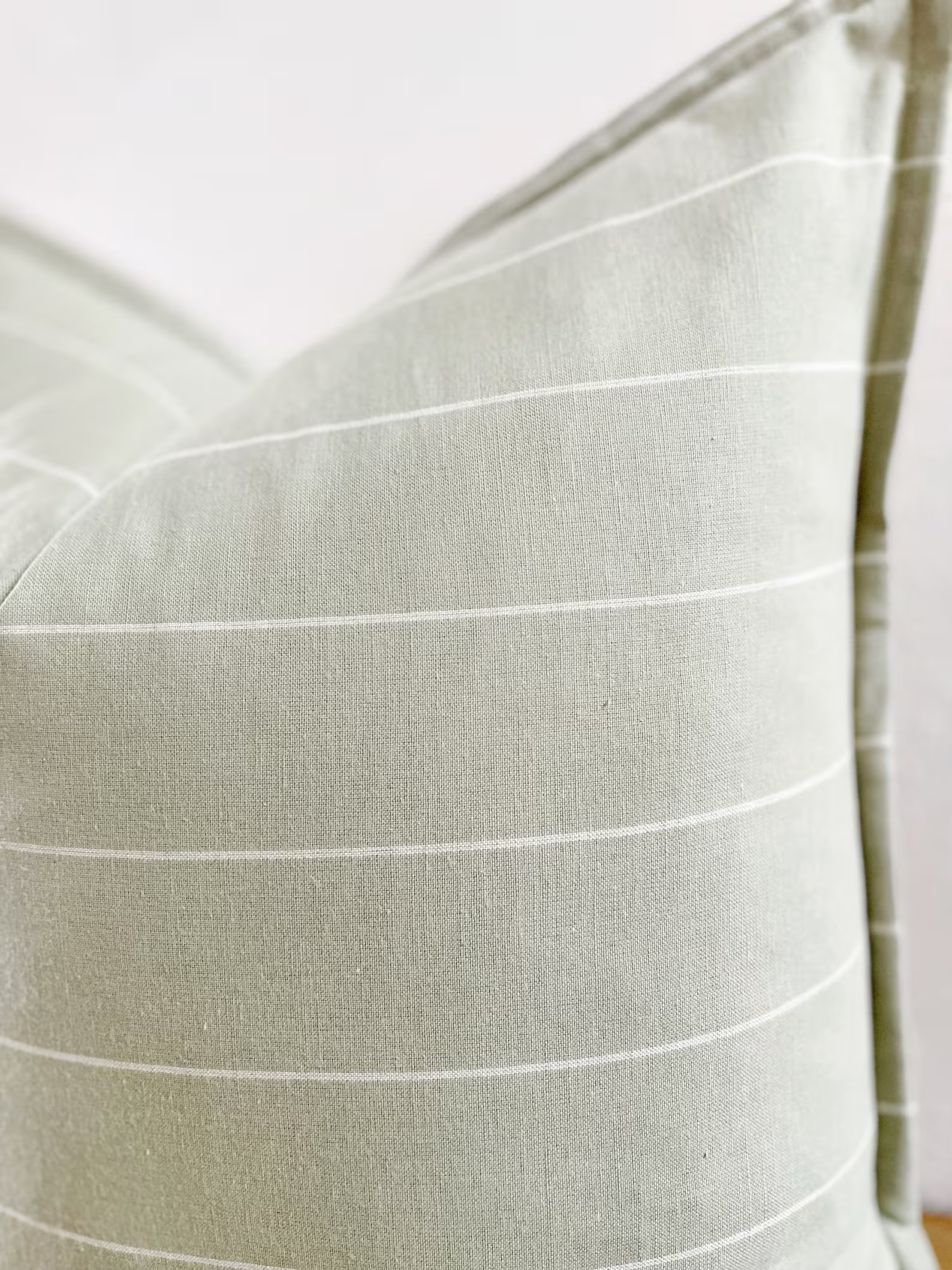 Sage Green Pillow Cover Stripe, Modern Linen Pillow Cover Minimalist, Layering Pillow Cover 18x18... | Etsy (US)