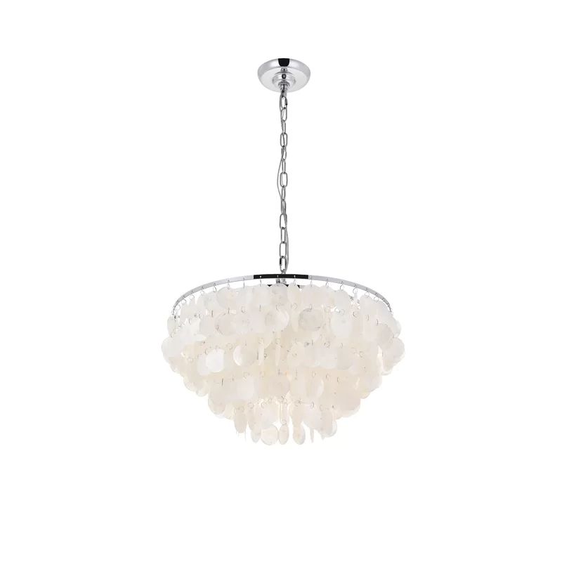 Ellzey 4 - Light Unique / Statement Tiered Pendant with Seashell Accent | Wayfair North America