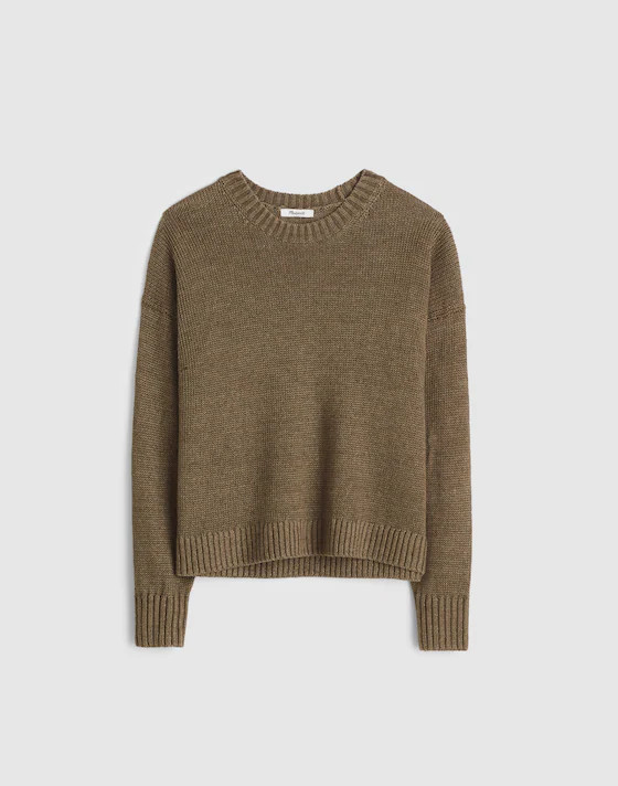 Linen Drop-Shoulder Sweater | Madewell