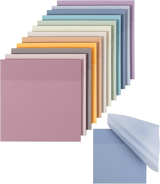 Mr. Pen- Transparent Sticky Notes, 3" x 3", 12 Pads, 600 Sheets | Amazon (US)