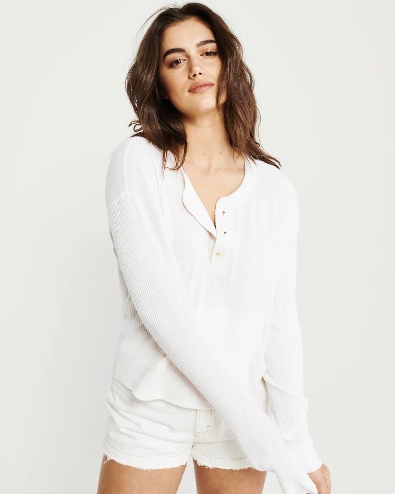 Cozy Ribbed Henley | Abercrombie & Fitch US & UK