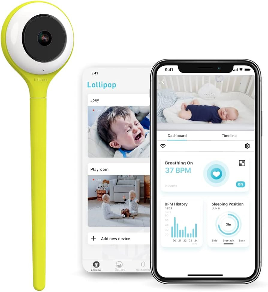Lollipop Baby Monitor (Pistachio) - Full-Featured Smart Wi-Fi Camera of True Crying Detection wit... | Amazon (US)